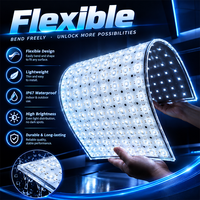 Feuille LED pour marbre, feuille LED souple pour rétroéclairage de pierre, feuille LED flexible IP67, feuille LED DC24V dimmable 242LED pour rétroéclairage