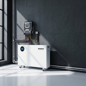 Madsun 20kWH Stazione di Ricarica per Auto Elettriche a Pavimento, Accumulo di Energia Verde Solare, <span class=keywords><strong>Batteria</strong></span> BYD LIFEPO4 400AH 51.2V DC - Product Image 2