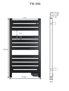 Sèche-serviettes électrique sur pied Renowell avec minuterie et réglages de température - Product Image 5