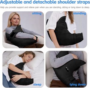 Coussin de soutien post-opératoire avec poche, doux, respirant, pour dormir sur le côté, avec support ergonomique pour le bras, amovible et lavable en machine - Product Image 5