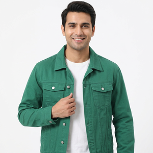 OEM <b>Men</b> <b>Denim</b> <b>Jackets</b> Acid Washed Distressed for <b>Men</b> With Full Customization Sport Style <b>Men's</b> Jeans <b>Jacket</b> Outdoor Wear - Product Image 1