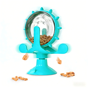 Interactive Spinning TPR Modern Cat Toy <strong>Set</strong> Treat Dispenser Slow Feeder Puzzle LED Light Options Boredom Relief Enrichment Play - Product Image 3