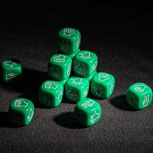 Cho biểu tượng tùy chỉnh bền Acrylic D6 Dice Set D & D chủ đề mới lạ quyết định Maker trò chơi công cụ cho Rock kéo giấy - Product Image 5