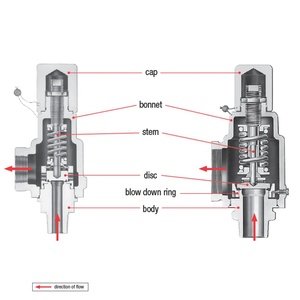 Válvula de Seguridad Térmica COVNA DN50 SS316 de Alta Presión, Tipo Resorte, Apertura Total, para Gas y Aire - Product Image 2