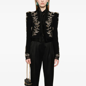 Nuovo arrivo Stock autunno <span class=keywords><strong>donna</strong></span> nuova nicchia top di fascia alta nero irregolare <span class=keywords><strong>giacca</strong></span> da <span class=keywords><strong>donna</strong></span> camicie e camicette da <span class=keywords><strong>donna</strong></span> - Product Image 1