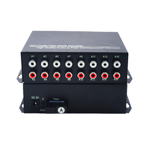 Kit émetteur-récepteur <span class=keywords><strong>convertisseur</strong></span> audio RCA 1-16 canaux vers fibre optique sur fibre monomode jusqu'à 20km - Product Image 2