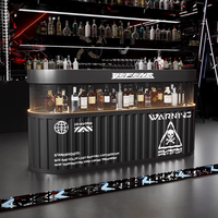 Comptoir de bar de style industriel, caisse enregistreuse, comptoir d'accueil commercial en fer forgé pour supermarché et bar à domicile