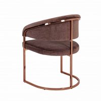 Chaise de restaurant rembourrée noire moderne avec cadre doré pour café et salon de luxe
