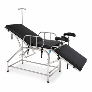 Lettino Ginecologico Regolabile in Acciaio Inossidabile con Supporti per Gambe e Asta Portaflebo per Uso Ospedaliero e Clinico <span class=keywords><strong>Ostetrico</strong></span> - Product Image 2