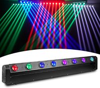 Luces de haz RGBW profesionales de 8x12W DMX512 con control de píxeles individual, alto CRI 95, regulables, IP20, iluminación para escenarios
