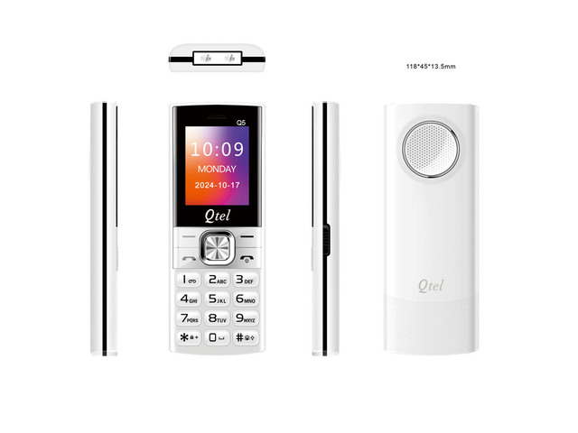 QTEL Q5 Dual SIM Card Feature Phone 1.77 Inch TFT Display 1000mAh Battery Wireless FM Radio MP3 MP4 Spanish German