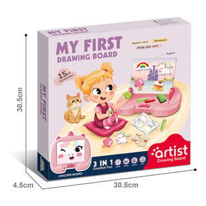 Yrb طفل طفل ديي حركة المرور الرسم البلاستيك 3 في 1 لوحة الرسم لعبة تعليمية حامل لعب للأطفال هدية - Product Image 6