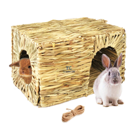 Niches pour lapins, nid en herbe tressée, cage pour lapins, maison pour lapins, cochons d'Inde, château Totoro, lit, habitat, jouet à mâcher, tunnels pour hamsters, maison