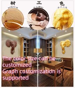 Scultura <span class=keywords><strong>da</strong></span> Parete in Resina Stile Nordico 2026 a Forma di Testa di Elefante, Statuetta di Leone Retrò alla Moda per Natale e Halloween in Famiglia - Product Image 6