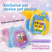 Mini machine de jeu électronique d'élevage d'animaux virtuels, jouet portable de simulation avec pendentif queue en peluche, jouet interactif pour enfants garçons.