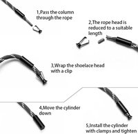 Logo personnalisé détachable pour lacet aglets avec embouts métalliques à clipser Aglet avec clips