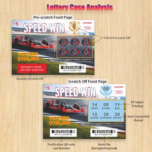 Cartes à gratter multicouches de sécurité personnalisées pour loteries nationales, service d'impression de jeux mathématiques - Product Image 2