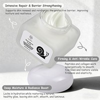 Crème de mucine d'escargot noir coréen fermentée, complexe de collagène liftant pour réparer les peaux fragiles, hydrater en profondeur, améliorer l'éclat et la fermeté du visage