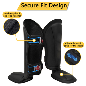 สนับแข้งมวยไทย NQ SPORTS พร้อมอุปกรณ์ป้องกันเท้าและเข่า สนับแข้งน้ำหนักเบาสำหรับเด็ก วัยรุ่น และผู้ใหญ่ - Product Image 3