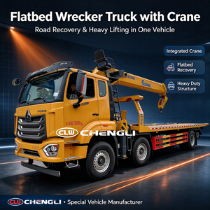 HOWO 6x4 Heavy Duty Flatbed <b>Wrecker</b> <b>Truck</b> LHD/RHD With Crane Diesel Rollback Recovery Breakdown <b>Towing</b> Rescue Vehicle - Product Image 1