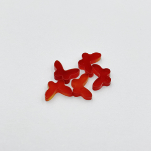 天然赤黒緑瑪瑙ルースストーン蝶形宝石DIY象嵌ジュエリーブレスレットネックレス作成用 - Product Image 1