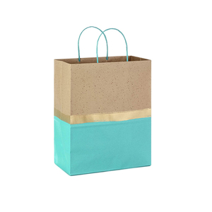 Sacs cadeaux turquoise, grand format, en papier kraft, pour anniversaires, Pâques, mariages, fête des mères, vêtements pour bébés, impression offset ZHEJIANG - Product Image 1