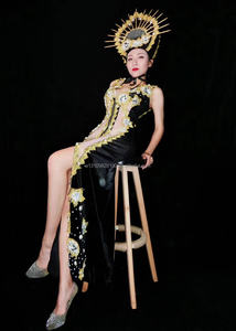 Disfraz de diosa del sol, vestido de una pieza para mujer, Song DjDs, equipo de baile, <span class=keywords><strong>Gogo</strong></span> - Product Image 6