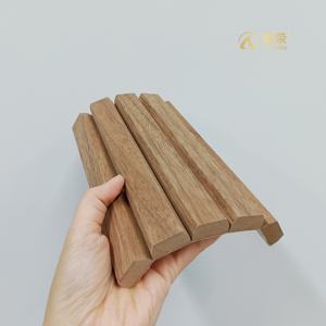 Double perle Tambour Panneaux de bois flexibles pour murs Surfaces incurvées <span class=keywords><strong>Goujon</strong></span> de bois fendu Tiges de bois demi-rondes non finies - Product Image 2