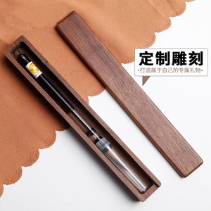 Wooden Calligraphy Brush Storage Box <b>Rectangle</b> Shandong Made For Art Supplies Organization - Product Image 5
