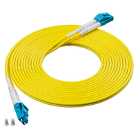 Câble de raccordement fibre optique HAILE LC LC 1G/10GB OS2 Duplex 9/125m LSZH SMF pour transceiver SFP/SFP+ 0,5 mètre, lot de 1