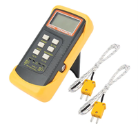 Thermomètre à thermocouple bimétallique à double canal de type K 6802II capteur de température de type sonde