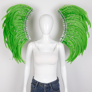 Ailes d'ange de luxe en plumes de cygne, brodées à la main avec des paillettes, sans impression, pour mariage, carnaval, Halloween, décoration de fête, danse - Product Image 3