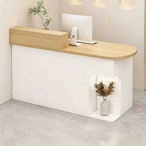 Mostrador de Recepción con Iluminación LED, Moderno y Minimalista, para Salón de Belleza o Tienda de Ropa - Product Image 1