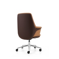 Chaise de bureau pivotante en cuir moderne de qualité supérieure |   Conception ergonomique confortable avec accoudoirs réglables et pieds chromés