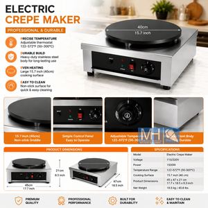 Máquina Eléctrica para Hacer Injera Mogogo de 47 cm, Todo en <span class=keywords><strong>Uno</strong></span>, para Comida Africana - Product Image 3