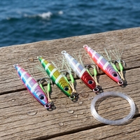 Leurre de jigging en plomb à action stable, oscillante et clignotante pour la pêche en bateau en eau salée/oceanique de bar, snapper, marlin, maquereau, artificiel imprimé