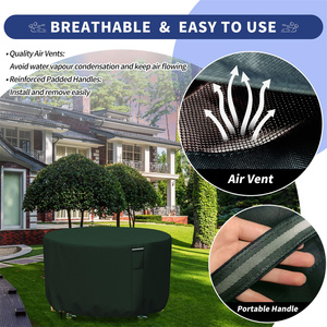 600D Heavy Duty Étanche Anti-UV <span class=keywords><strong>Extérieur</strong></span> Patio Table Couverture Meubles <span class=keywords><strong>De</strong></span> Jardin Couvre Imperméable Rond Patio Meubles Couvre - Product Image 4