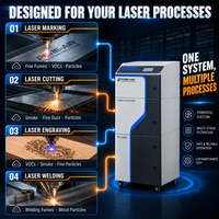 Extracteurs de fumée laser Pure-Air PIPS PA-DS2400i équipés de capteurs d'odeurs PM1.0, VOC, O3, HCl pour la découpe/gravure/marquage laser