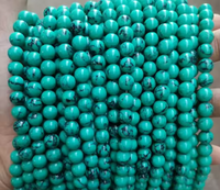 Vente flash - Perles rondes de 4 mm, 6 mm, 8 mm en turquoise, pierres semi-précieuses, perles en vrac pour la fabrication de bijoux