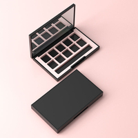 Palette d'ombres à paupières en plastique vide de luxe, boîte d'emballage de maquillage cosmétique de 9 couleurs