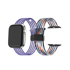 Bracelet magnétique en nylon <span class=keywords><strong>pour</strong></span> <span class=keywords><strong>Watch</strong></span> S9/S8/S7/S6 avec breloque, design respirant en ligne de pêche - Product Image 1