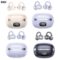 Écouteurs sans fil NE10S, non intra-auriculaires, type clip d'oreille, affichage numérique, écouteurs TWS