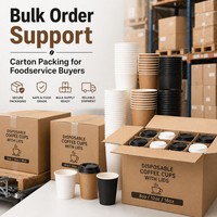 Gobelets en papier à paroi simple pour café à emporter avec couvercles et manchons 8oz/12oz/16oz jetables, étanches, de qualité alimentaire, logo personnalisé, vente en gros