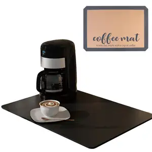 Hot Sale Silicone Fiberglass Kitchen Table Tops Drain Drying Mat Silicone Baking Mat Coffee Machine Pads