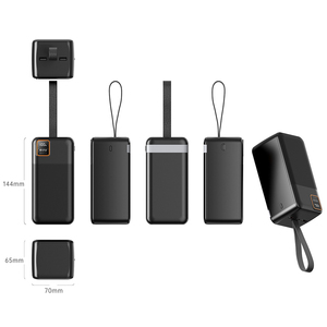 2025 mới đến công suất cao ngân hàng điện cầm tay hai USB Loại C sạc cổng 2A công suất đầu ra 50000mAh Điện thoại công suất sạc - Product Image 3