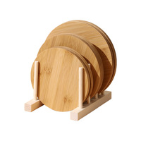 Tapis de cuisine multifonctionnel isolant et résistant à la chaleur en bambou écologique avec cadre en bois carré pour usage domestique quotidien
