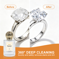 Kit de nettoyage de bijoux de luxe à étiquette privée, 50 ml, formule naturelle pour le nettoyage des bijoux, or, argent, diamant, nettoyant pour bijoux haut de gamme