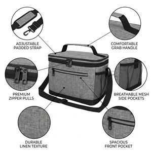 Lonchera Impermeable Personalizada de Alta Calidad para Hombres, Lonchera Térmica para Mujeres, Bolsa de Almuerzo Infantil Aislada Reutilizable - Product Image 2