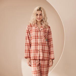 Offerta speciale 69 autunno inverno Plaid coppia <span class=keywords><strong>pigiama</strong></span> semplice stile giapponese da <span class=keywords><strong>uomo</strong></span> con elastico in vita Cardigan traspirante scollo a V - Product Image 5