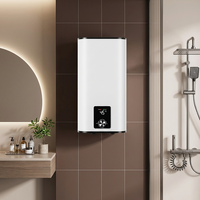 Calentador de Agua Eléctrico de Pared de Plástico de 30L/50L/80L/100L para Ducha con Clase de Eficiencia Energética A para Uso en Autocaravanas y Exteriores